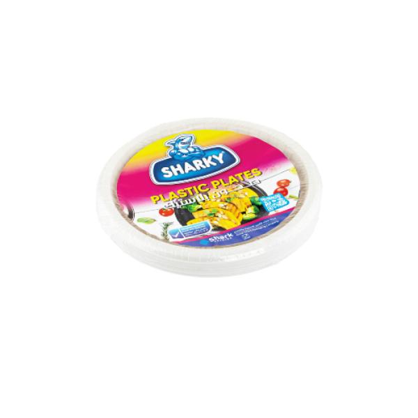 White Round Plastic Plate 17 cm
