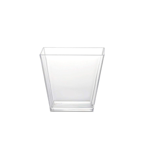 Square Crystal Cheese Cake Cup and Clear Lid